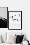 Trust - Typografiplakat - Plakatbar.no