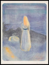 Ung kvinne på stranden, Edvard Munch- Plakat - Plakatbar.no