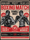 Vintage Boxing Match Poster - Plakatbar.no
