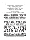 You’ll never walk alone - Typografiplakat 02 - Plakatbar.no