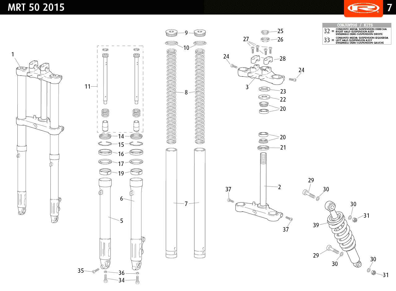 Parts and Spares for Rieju MRT 50 2015 – Rieju Parts Online UK