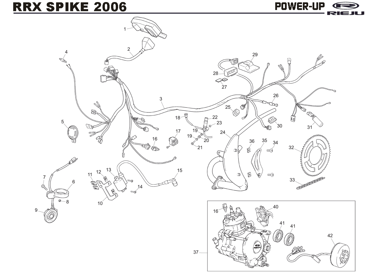 Parts and Spares for Rieju RRX Spike 50 Black 2006 – Rieju ... derbi senda wiring diagram 