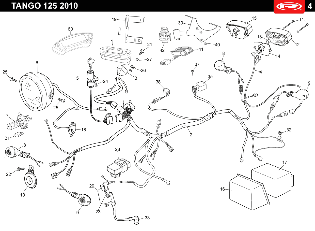 Parts and Spares for Rieju Tango 125 AC Black 2010 – Rieju ... koso wiring diagram 