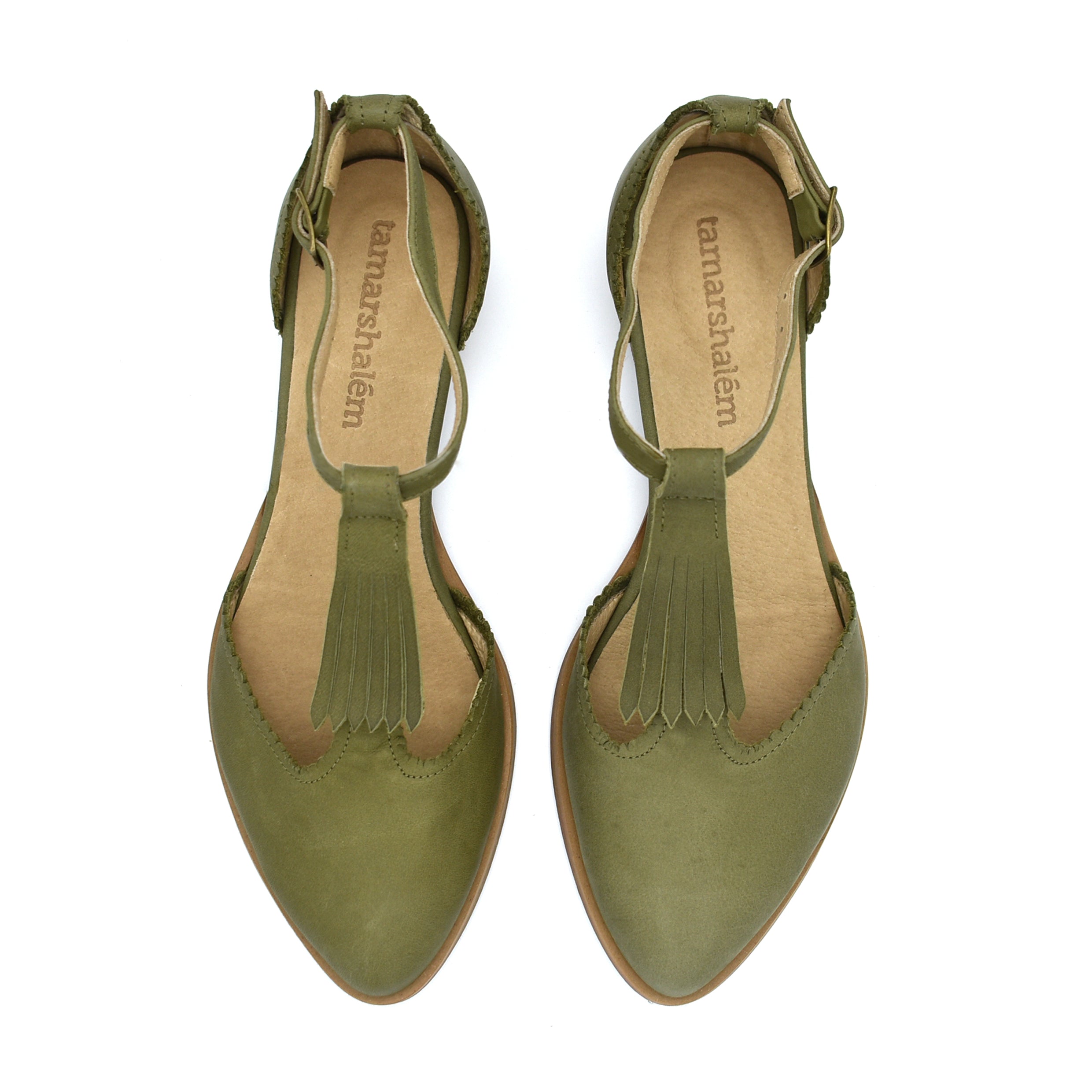 olive green leather shoes