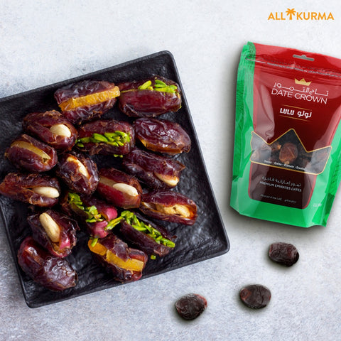 lulu dates, dried dates, stuffed dates recipe, all kurma singapore