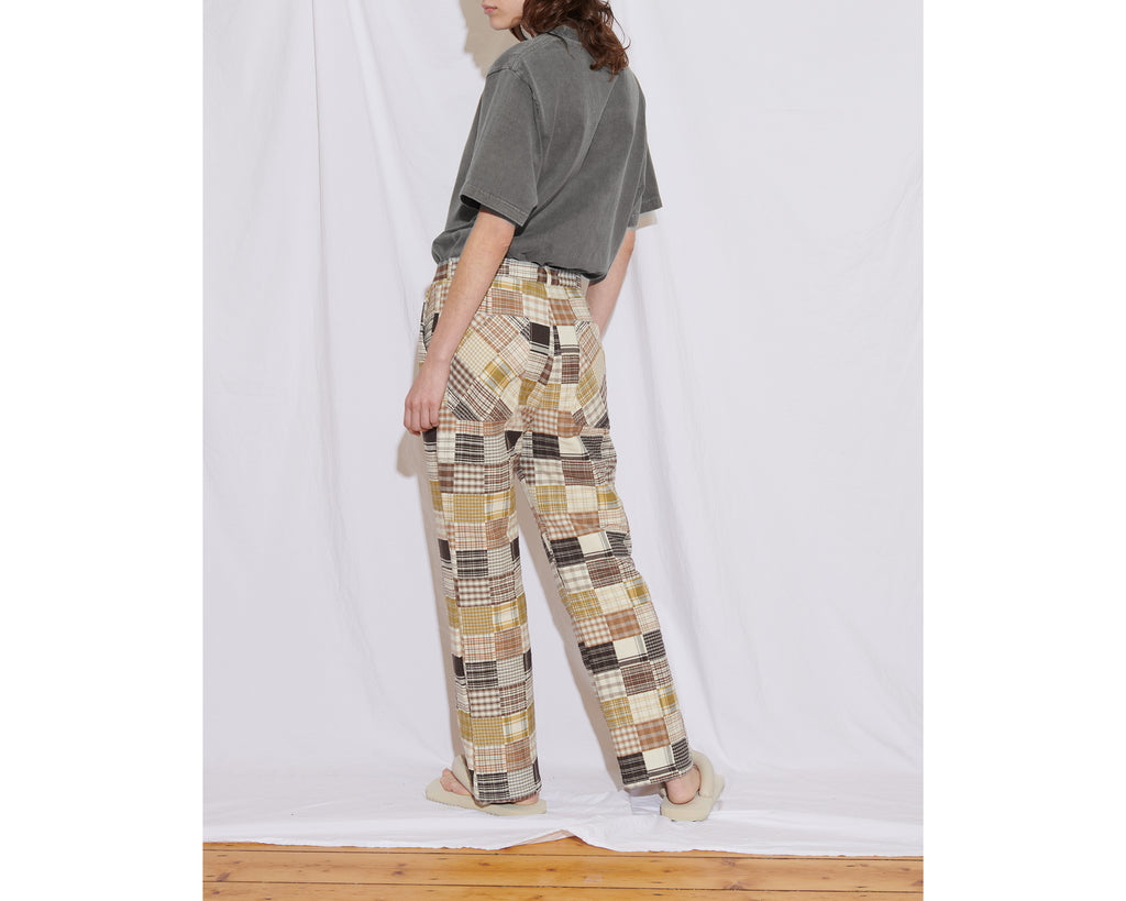 California Patchwork Pants in blue