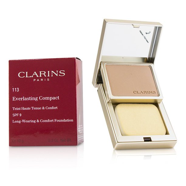 WHOLESALE CLARINS EVERLASTING COMPACT FOUNDATION 0.3 OZ - CHESTNUT 113 - 50 PIECE LOT