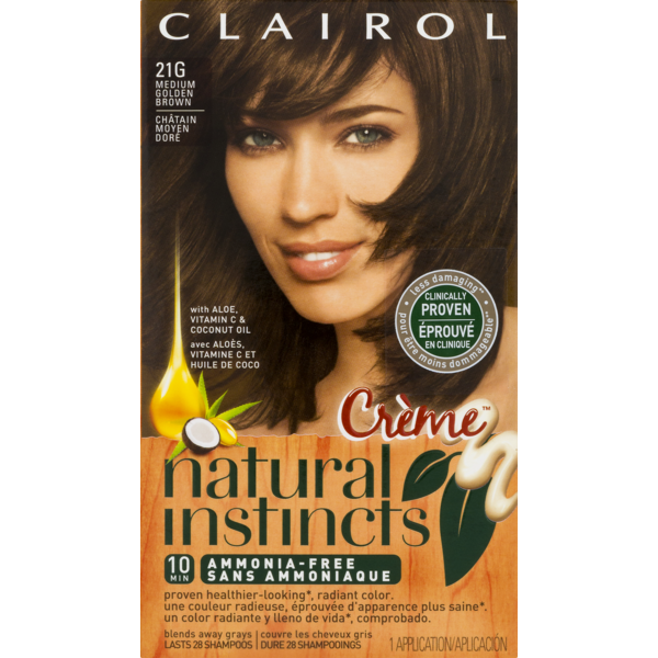 Wholesale Clairol Natural Instincts Hair Color Medium Golden Brown 21g 48 Piece Lot