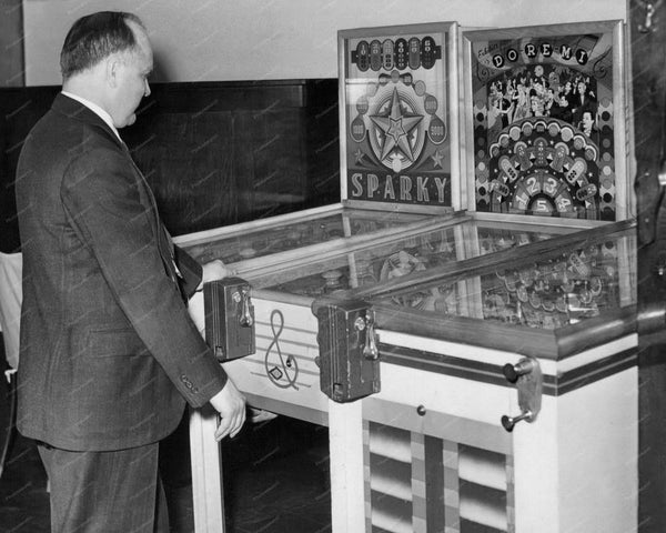 Pinball Machines Sparky & Do Re Me 1941 Vintage 8x10 Reprint Of Old Ph ...