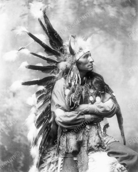 Indian Chief Portriat 8x10 Reprint Of Old Photo – Photoseeum
