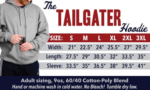 Tailgate Hoodie : Hooded Sweatshirt w/ Beverage Holder & Bottle Opener –