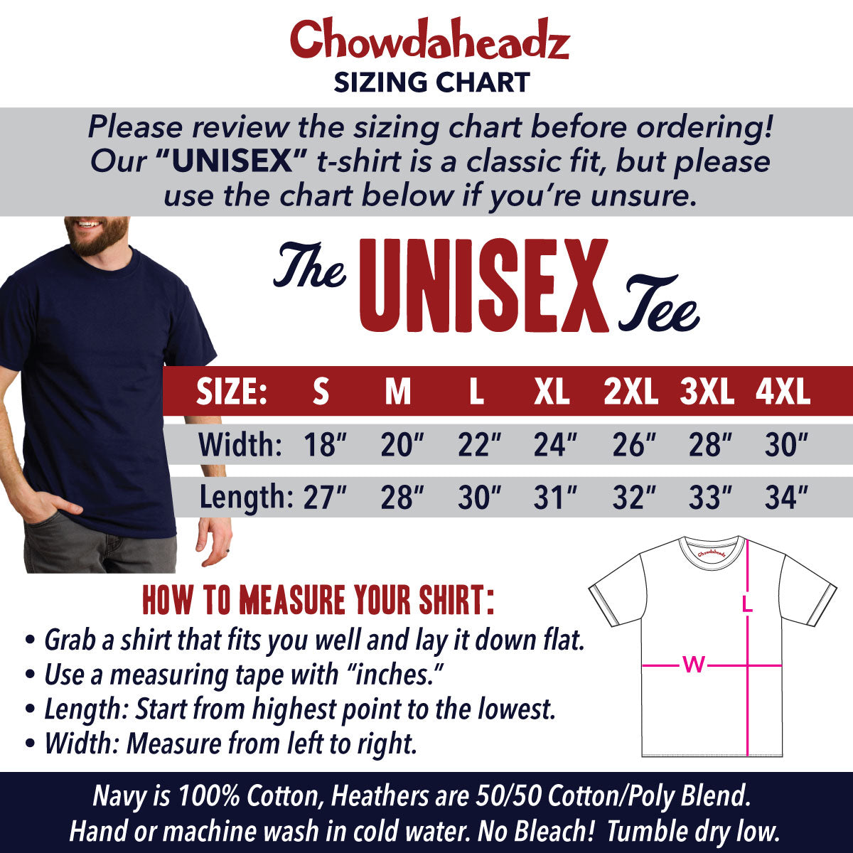 Wicked Clothes Size Chart