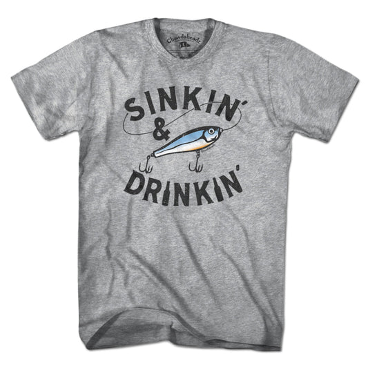 Drink Like A Fish T-Shirt Ladies / Gray / 2XL