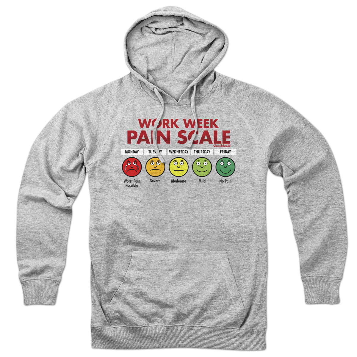 Work Week Pain Scale Hoodie