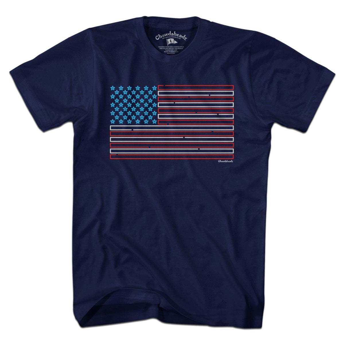 USA Flag Neon Sign T-Shirt