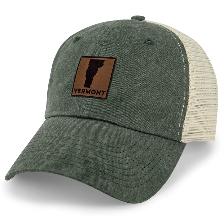 617 Shamrock Leather Patch Relaxed Trucker Dark Green