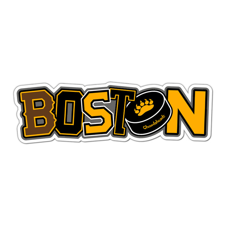 NHL Boston Bruins Logo Decal Sticker with Bear
