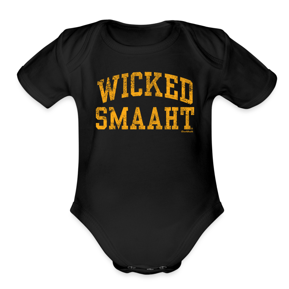 Wicked Smaaht Black & Gold Infant One Piece - black