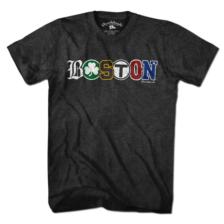 BoredWalk Men's Boston 617 Area Code T-Shirt, Medium / Kelly