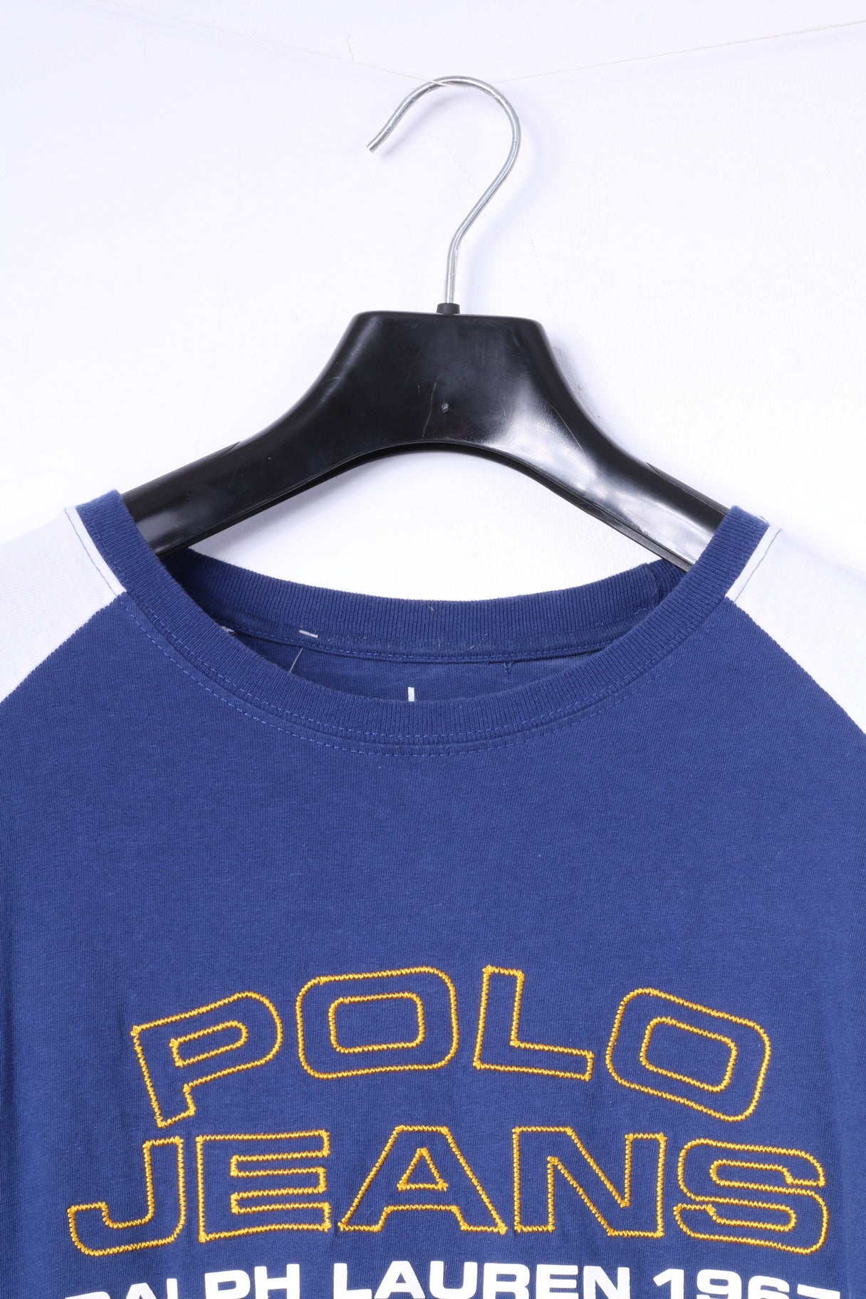 Polo Jeans Ralph Lauren Mens L T- Shirt Crew Neck Blue Logo Top ...