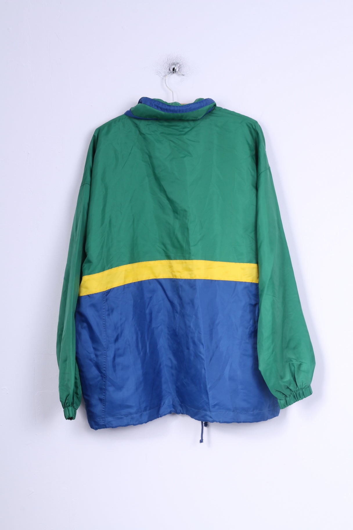 Marcel Clair Mens L Jacket Pullover Nylon Green Hidden Hood Lightweigh ...