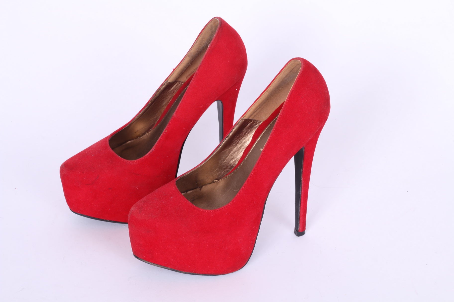 jazz diakritisk delvist Deep 7 Womens UK 4 37 Heels Red Suede Platform Pumps Slip On Shoes Par –  RetrospectClothes