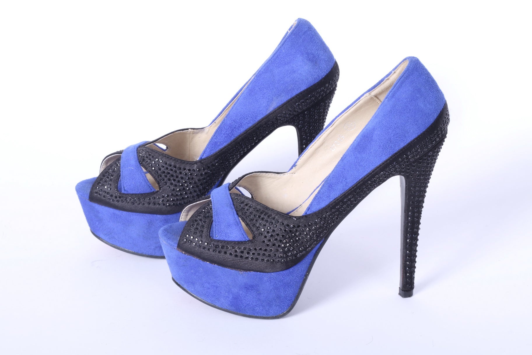 Krasceva 6 Shoes Pumps Heels Peep Toe Blue – RetrospectClothes