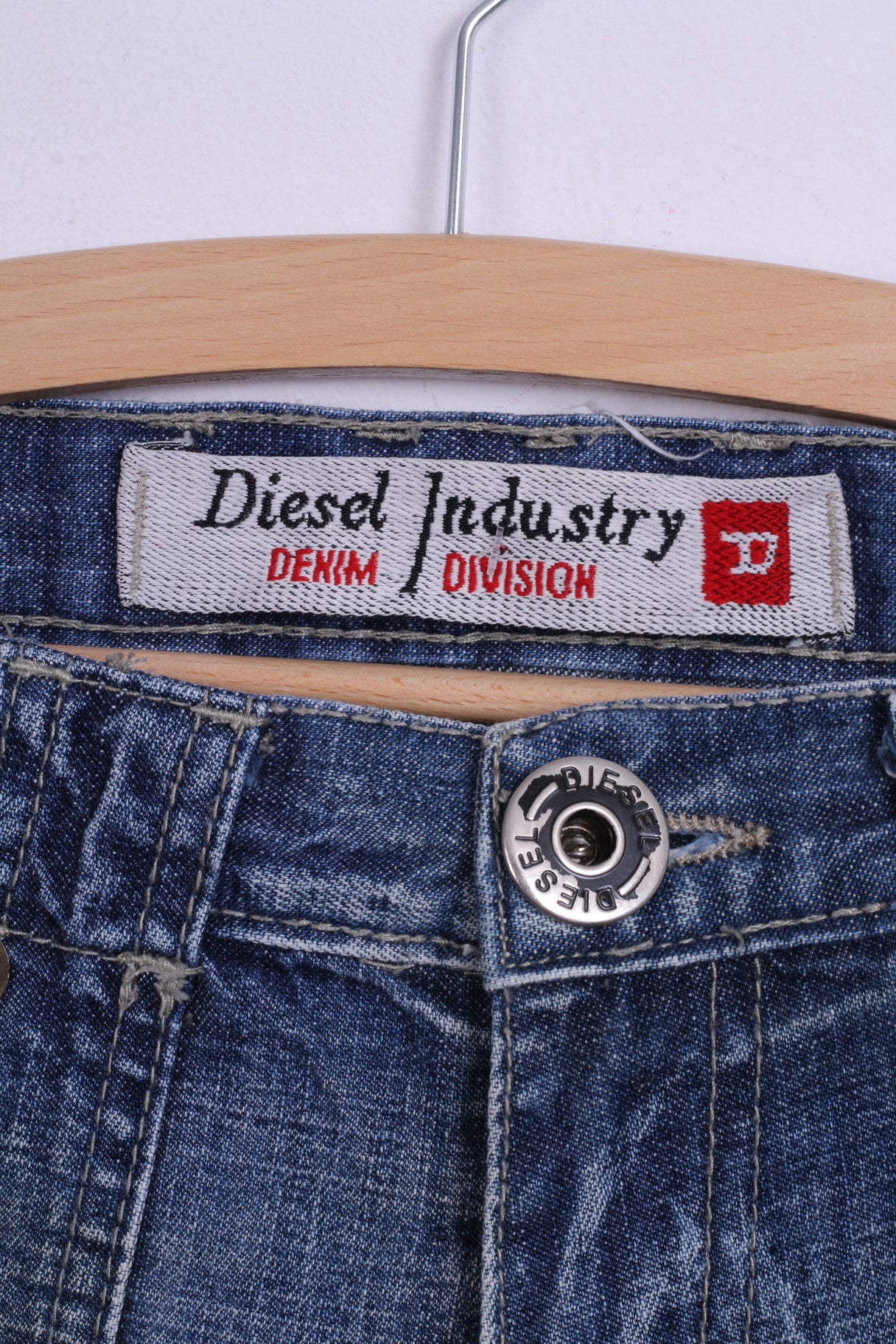 Diesel Industry Womens 29 Trousers Jeans Blue Denim Cotton Italy Retrospectclothes