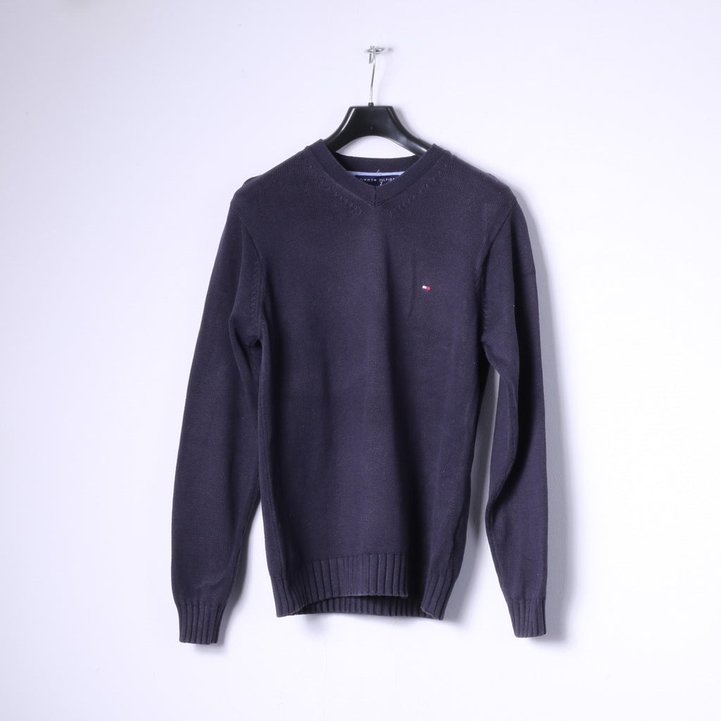 tommy hilfiger navy jumper mens