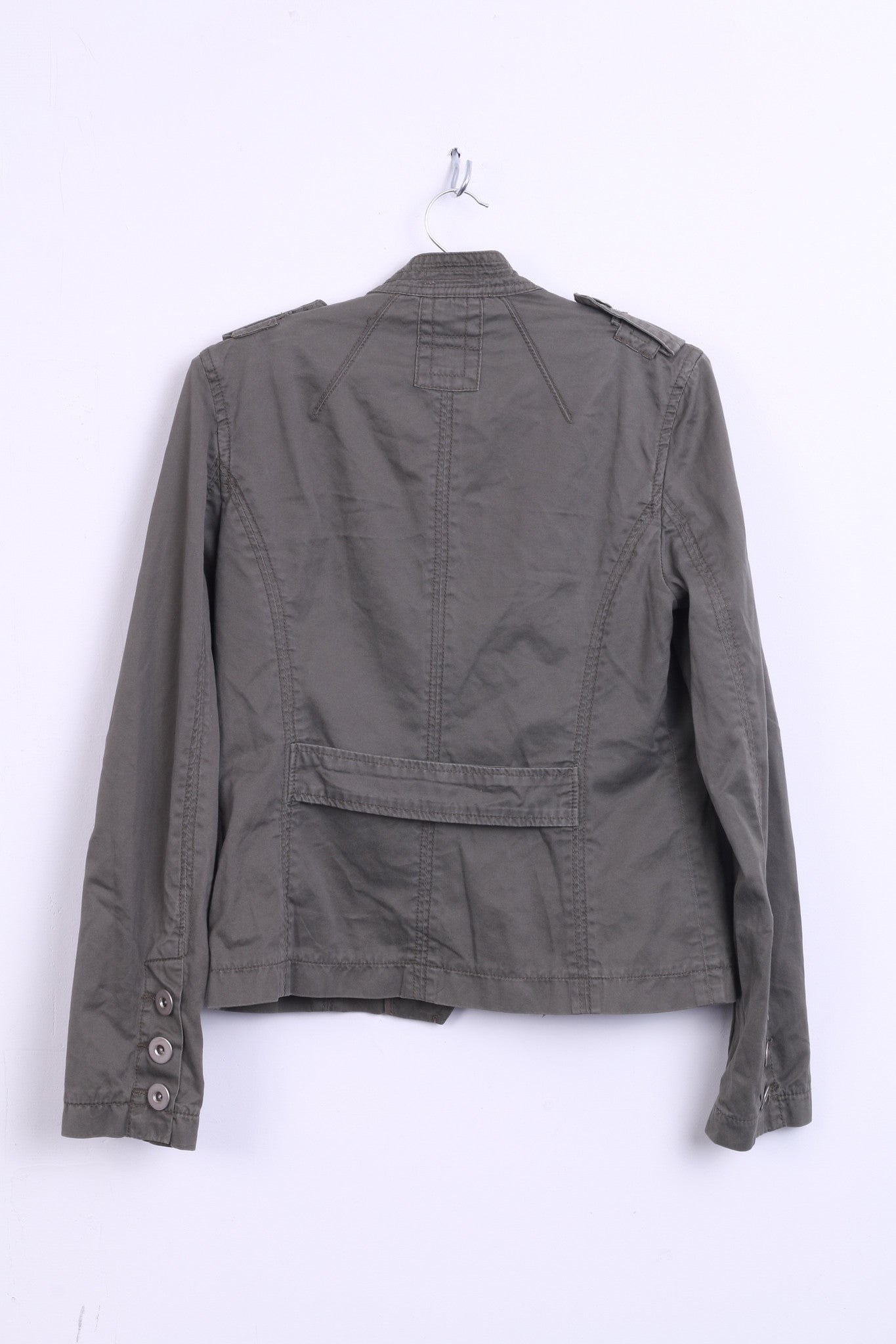 ZABAIONE Womens 36 S Jacket Blazer Cotton Khaki – RetrospectClothes