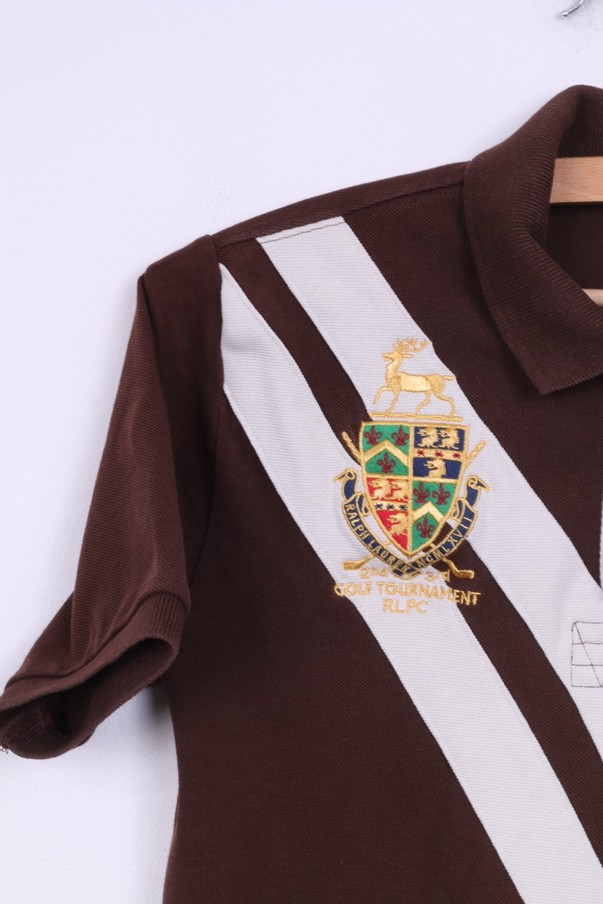 brown golf shirt