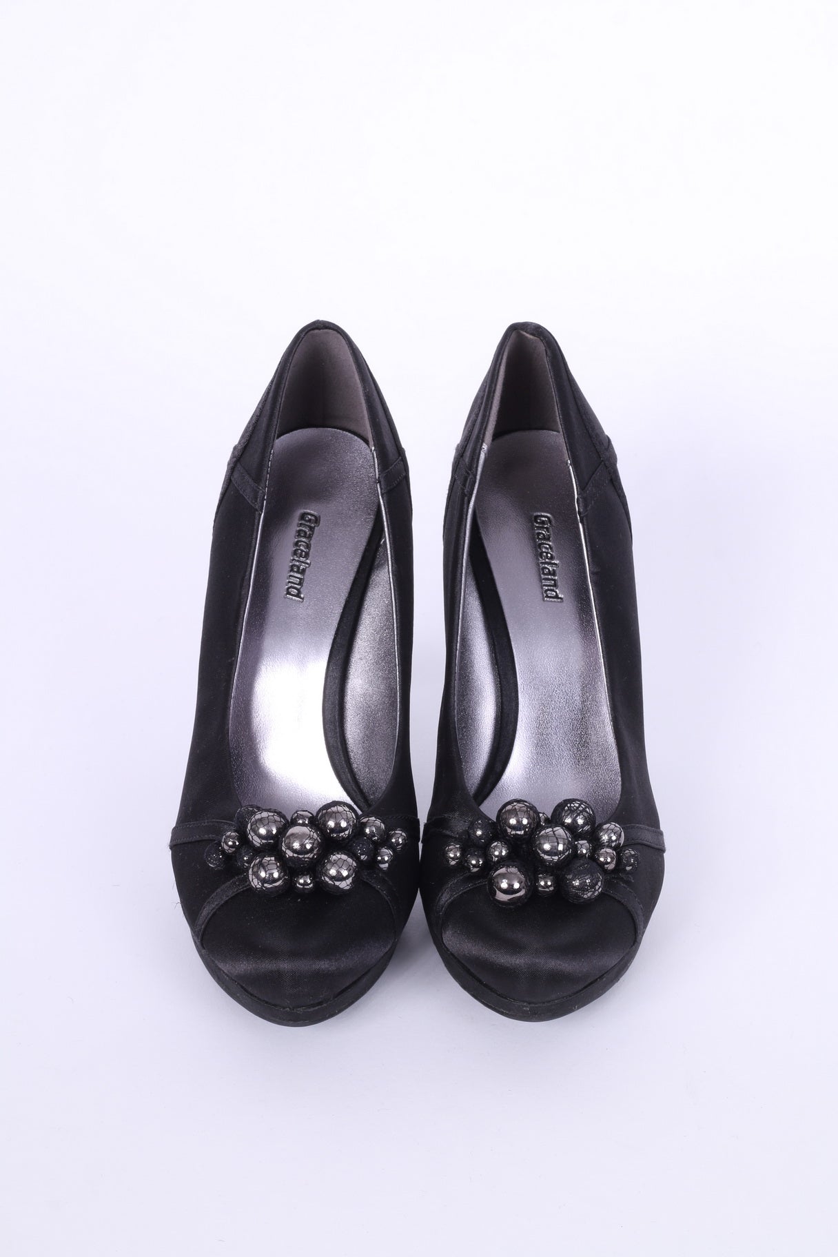 Numerisk Seaboard Grine Graceland Womens EU 37 Shoes Black Heels Detailed – RetrospectClothes