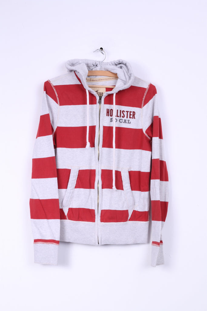 red hollister zip up