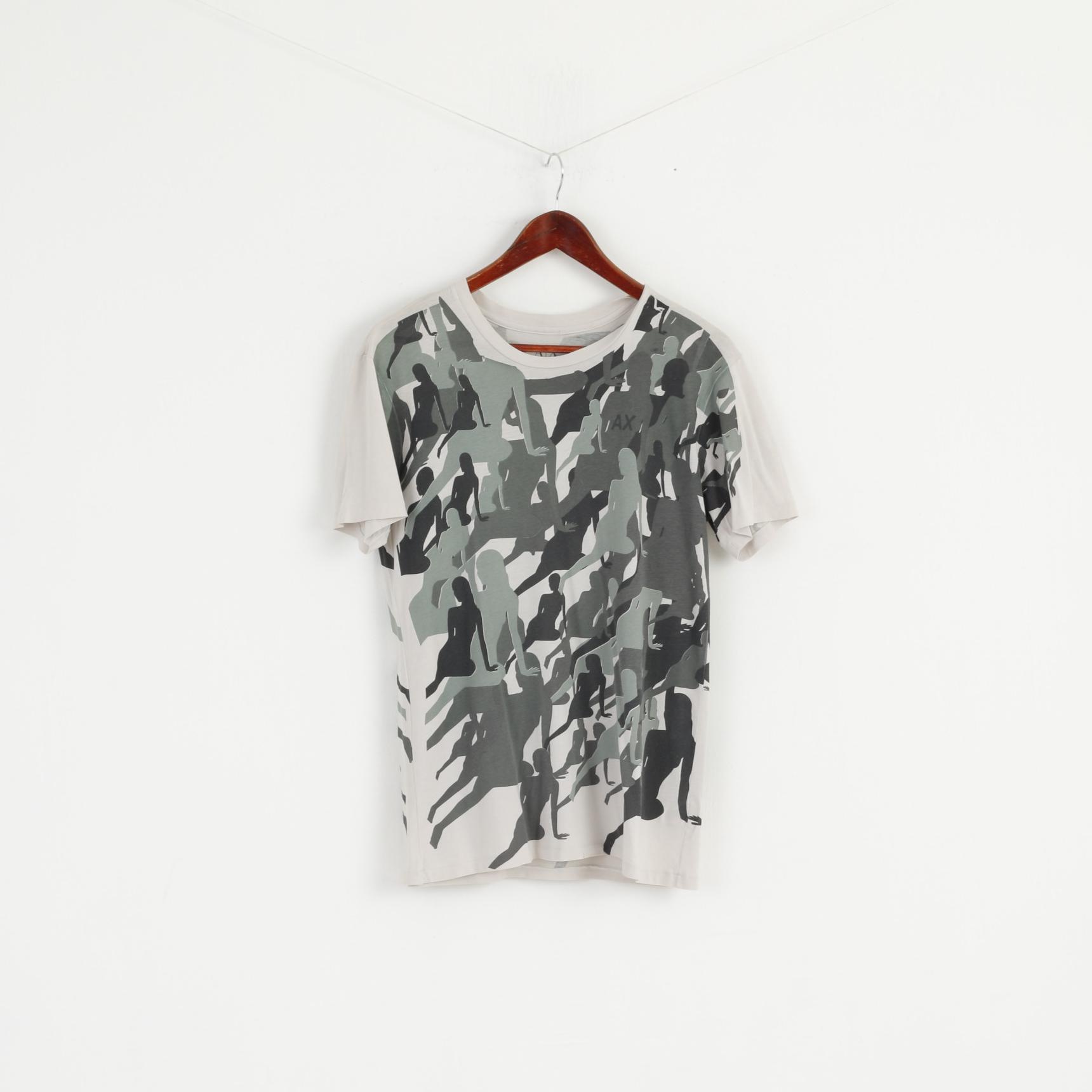 Armani Exchange Men S T- Shirt Green Camouflage Lady Print Thin Cotton –  RetrospectClothes