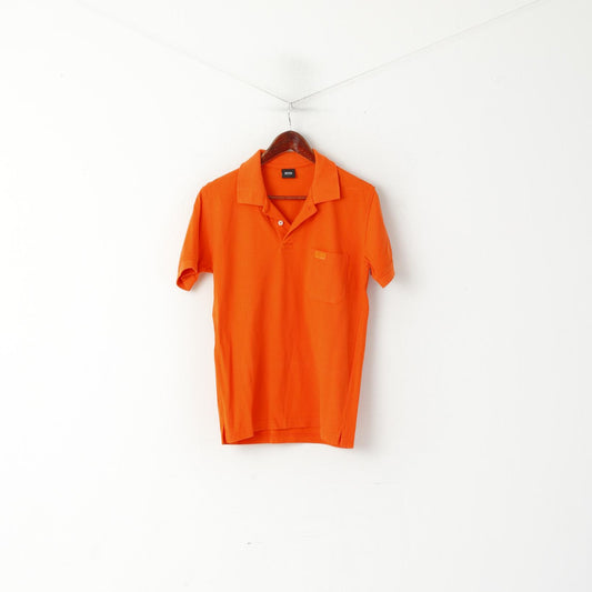 – XL Long Clothes Bu Hugo Orange Cotton Shirt Gray Boss Sleeve Retrospect Detailed Polo Men