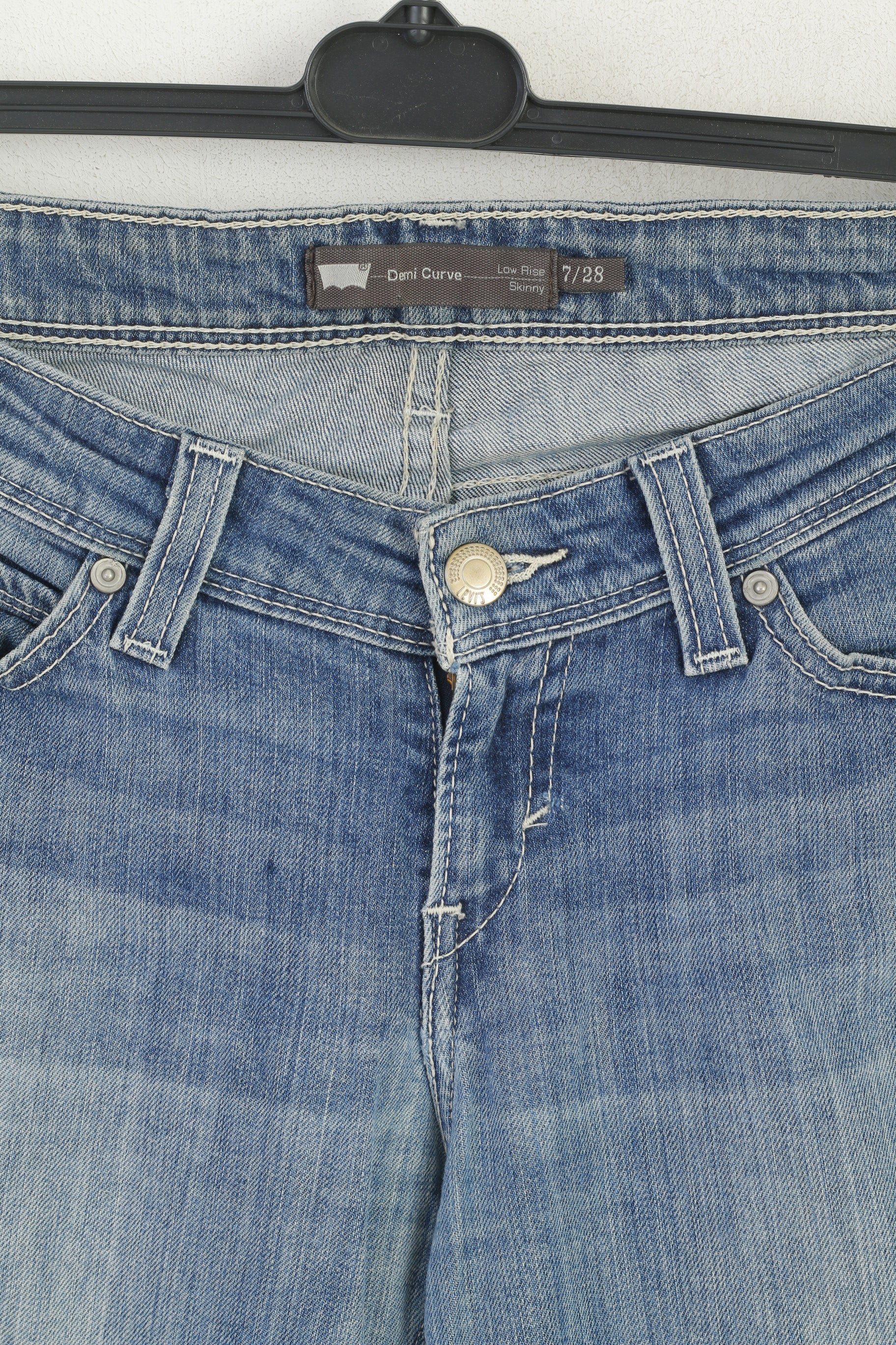 Levi's Demi Curve Women 28 Jeans Trousers Blue Cotton Low Rise Skinny –  RetrospectClothes