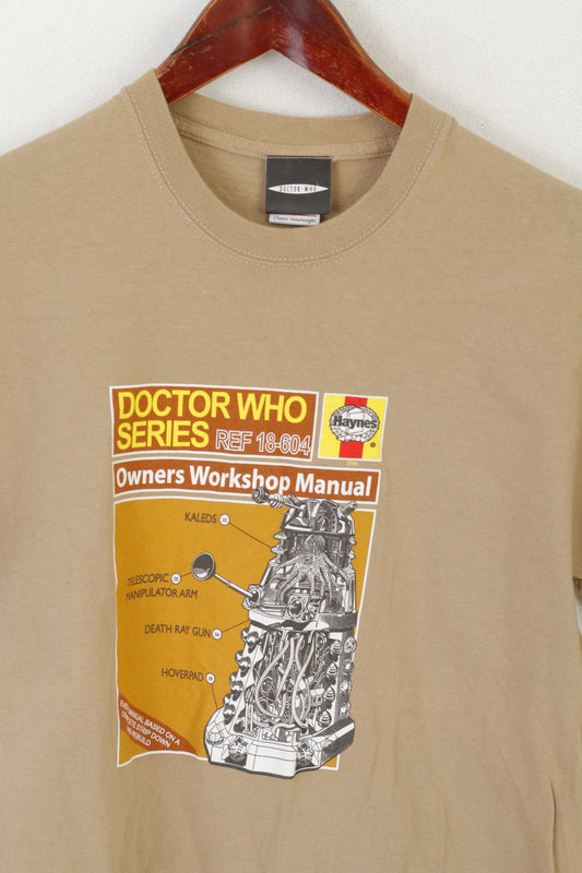 Fruit Of The Loom Men S Shirt Brown Cotton Doctor Who Series Movie Top