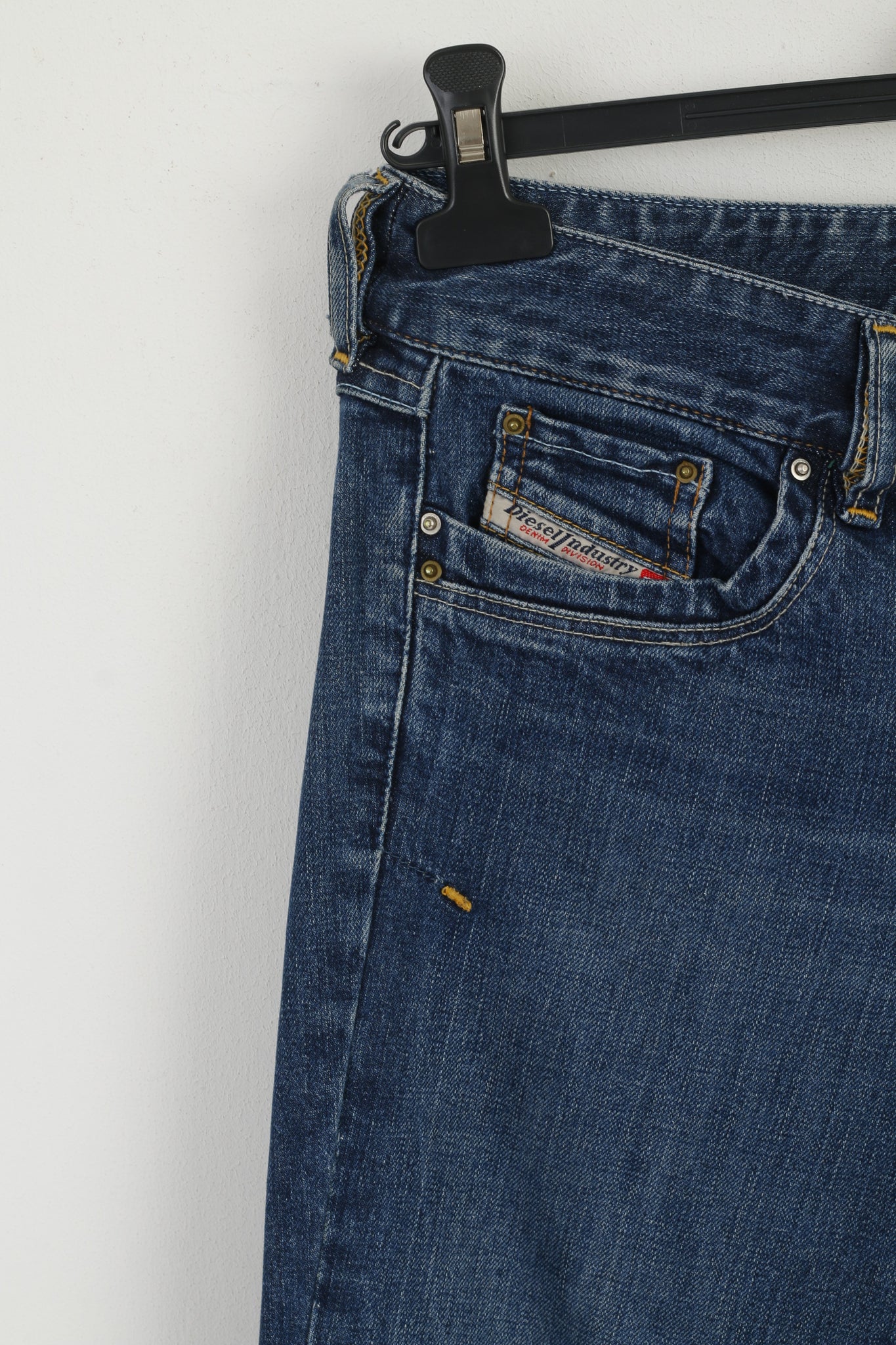 Diesel Industry Women 27 Trousers Navy Denim Cotton Bootcut Jeans Pant Retrospectclothes