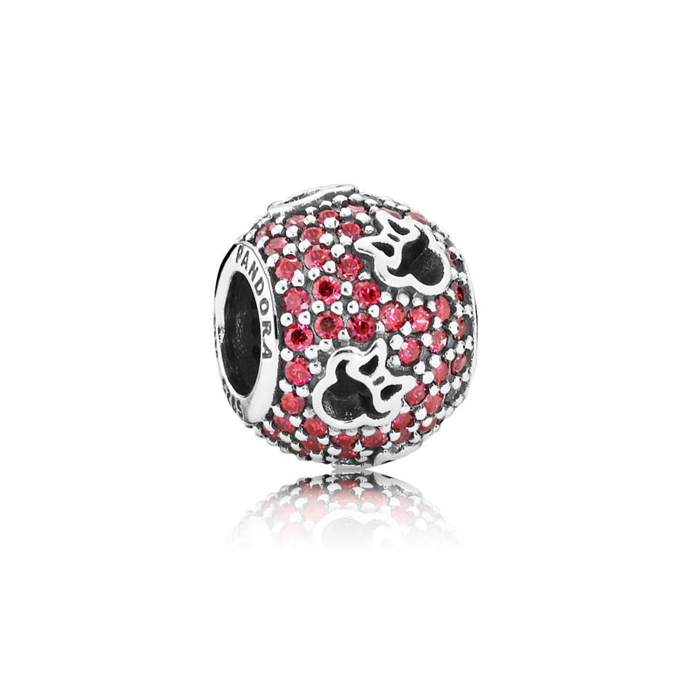 Pandora 791584CZR Disney Sterling Silver Minnie Silhouettes Pave Charm with CZ (Choose free shipping at checkou)