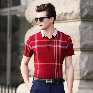 plaid polo shirt men