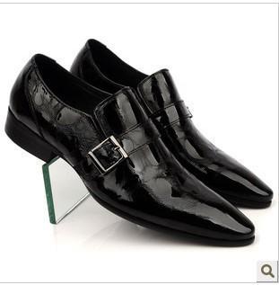 mens black leather slip on dress shoes