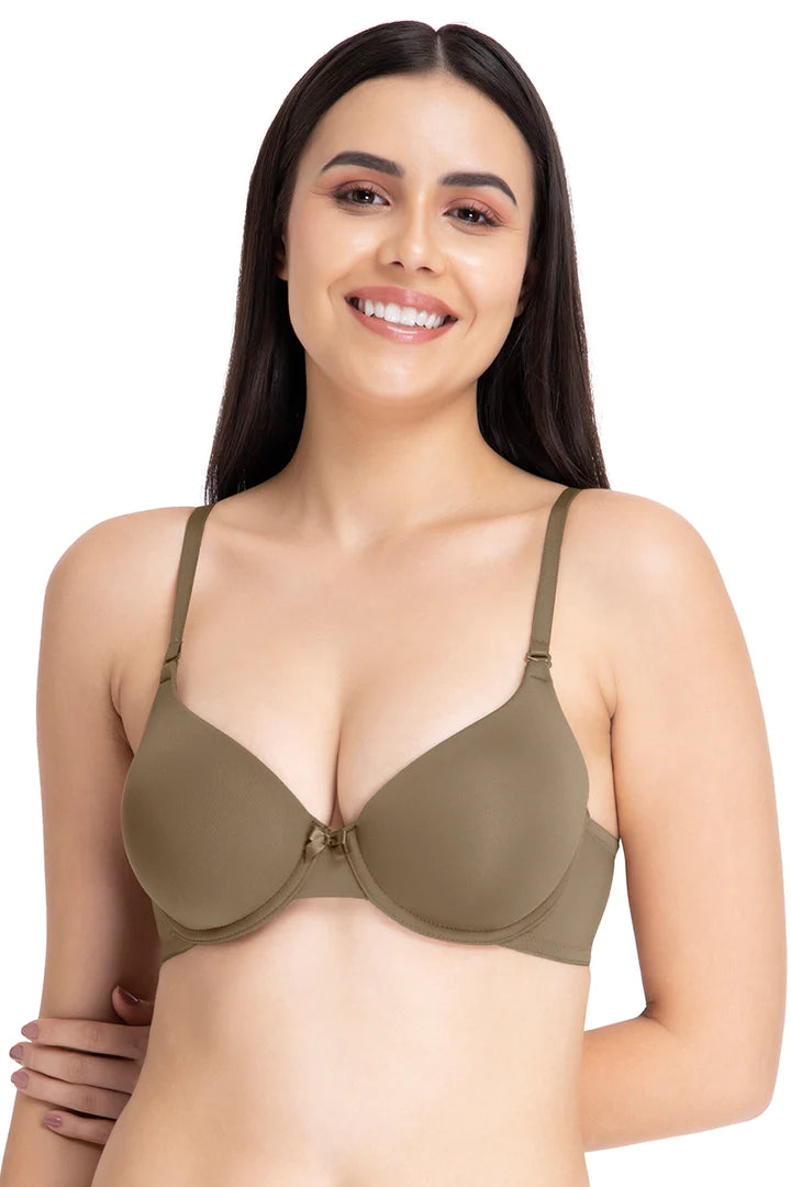 Amante Everyday Smooth Wired Bra - Bronze
