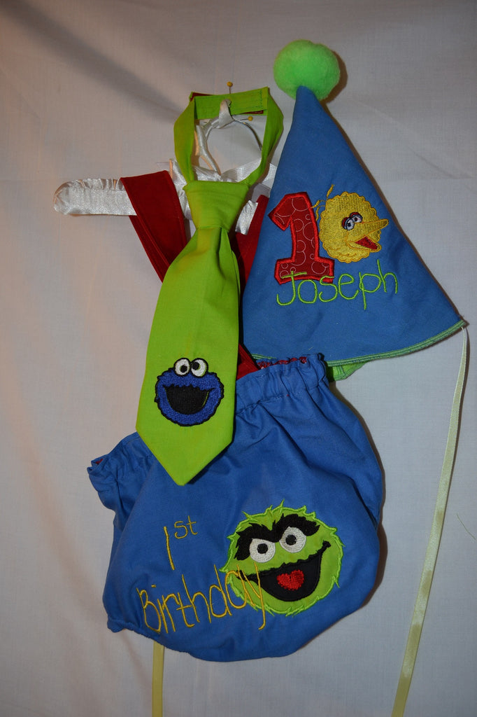 sesame street boy birthday outfit