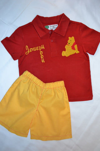 winnie the pooh birthday outfit boy