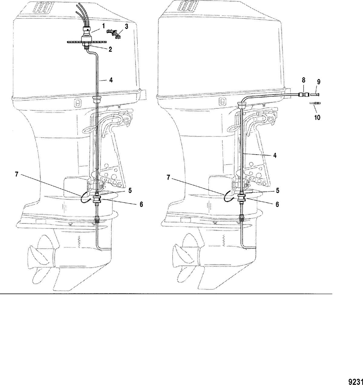 Mercury V-115 DFI (2.5L) Speedometer Pickup System Diagram