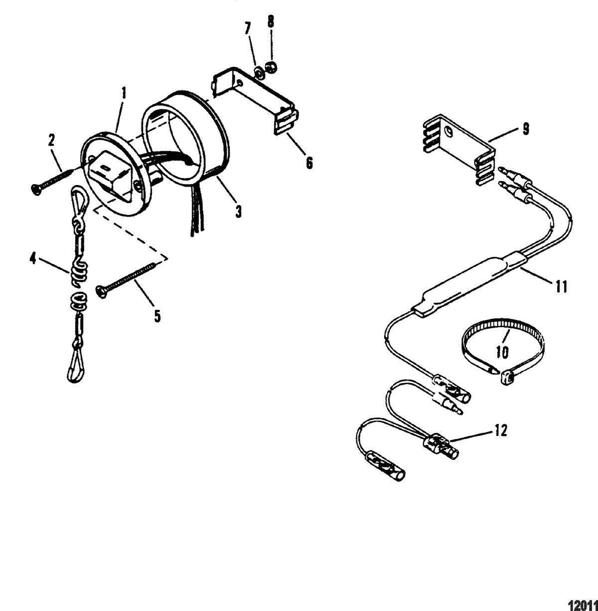 Mercury 140 JET INSTRUMENTATION Diagram
