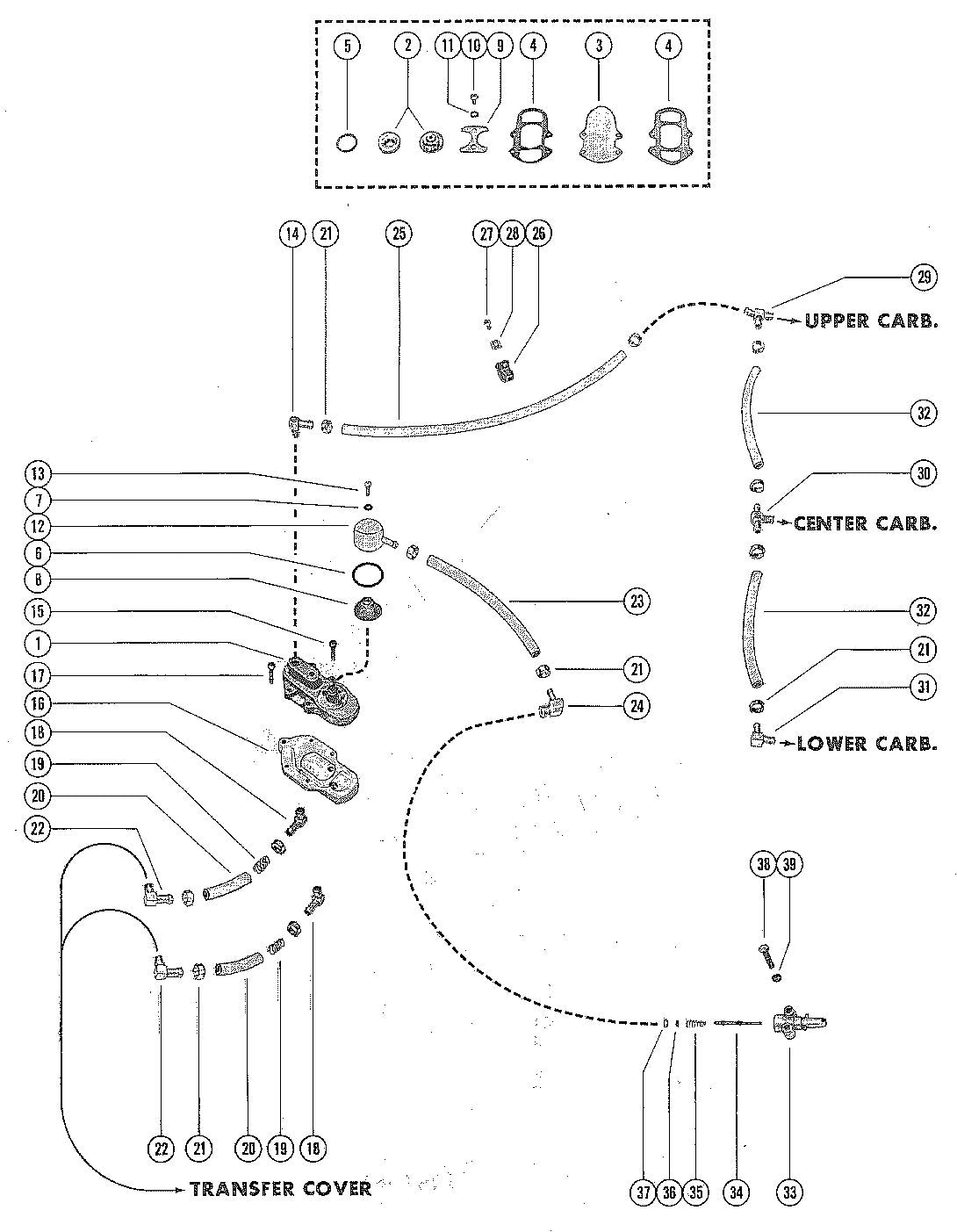 Mercury 1500 FUEL PUMP AND FUEL LINE ASSEMBLY (SERIAL GROUP #2) Diagram
