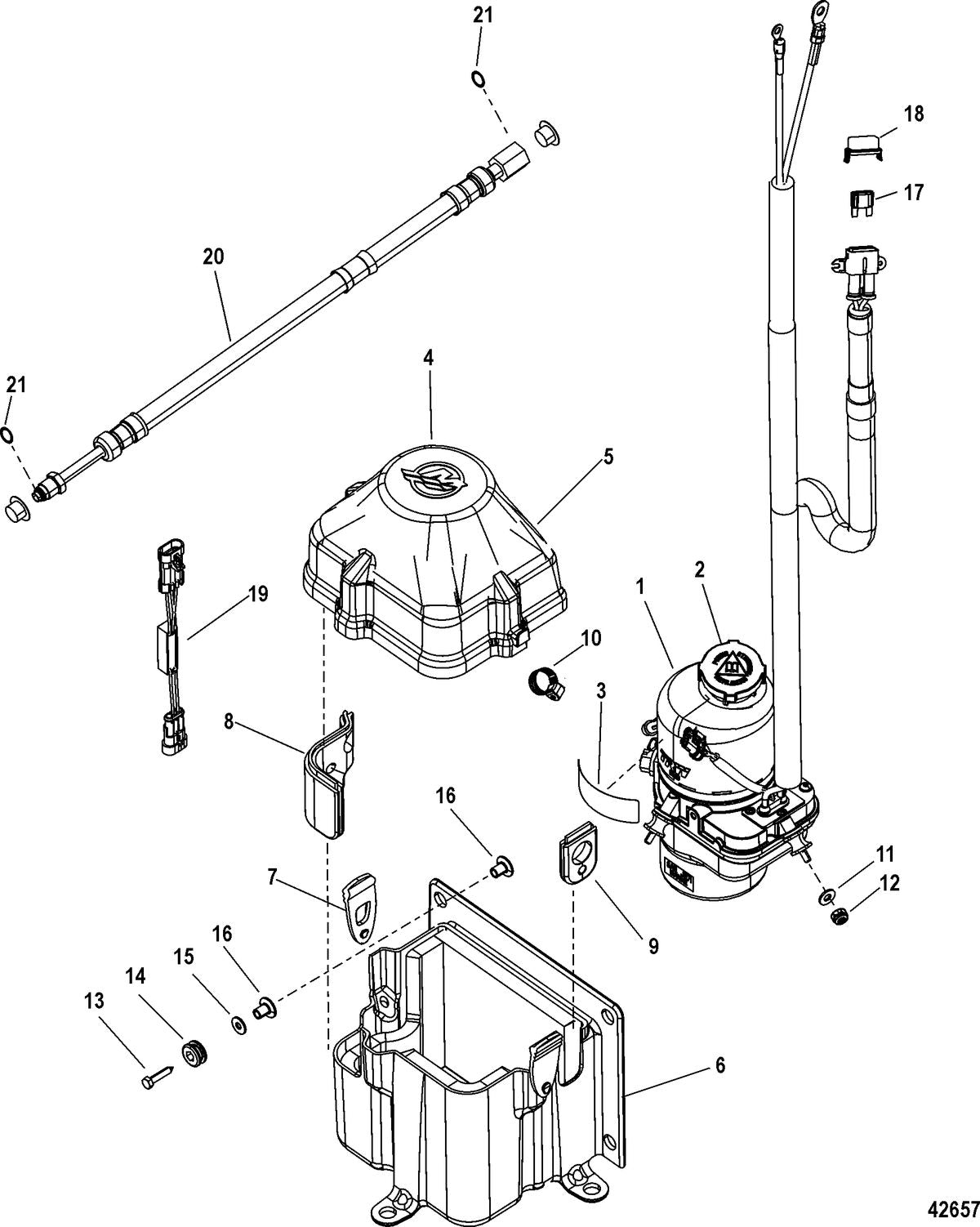 Mercury 250 PRO VERADO (4-STROKE)(6 CYL.) Pump Kit-Power Steering(4 thru 24 Feet) Diagram