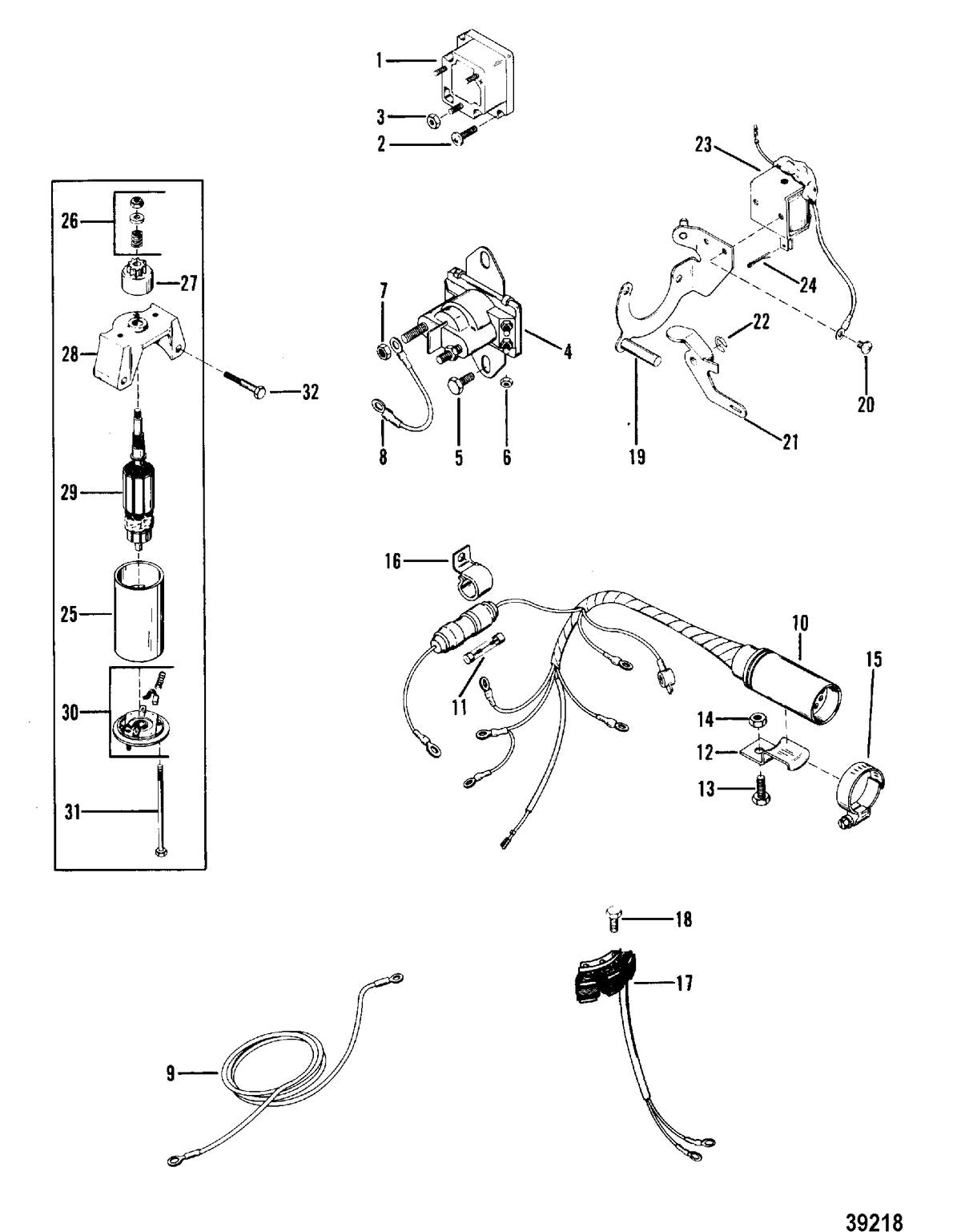 Mercury 25 (2 CYL.) ELECTRIC COMPONENTS(ELECTRIC) Diagram