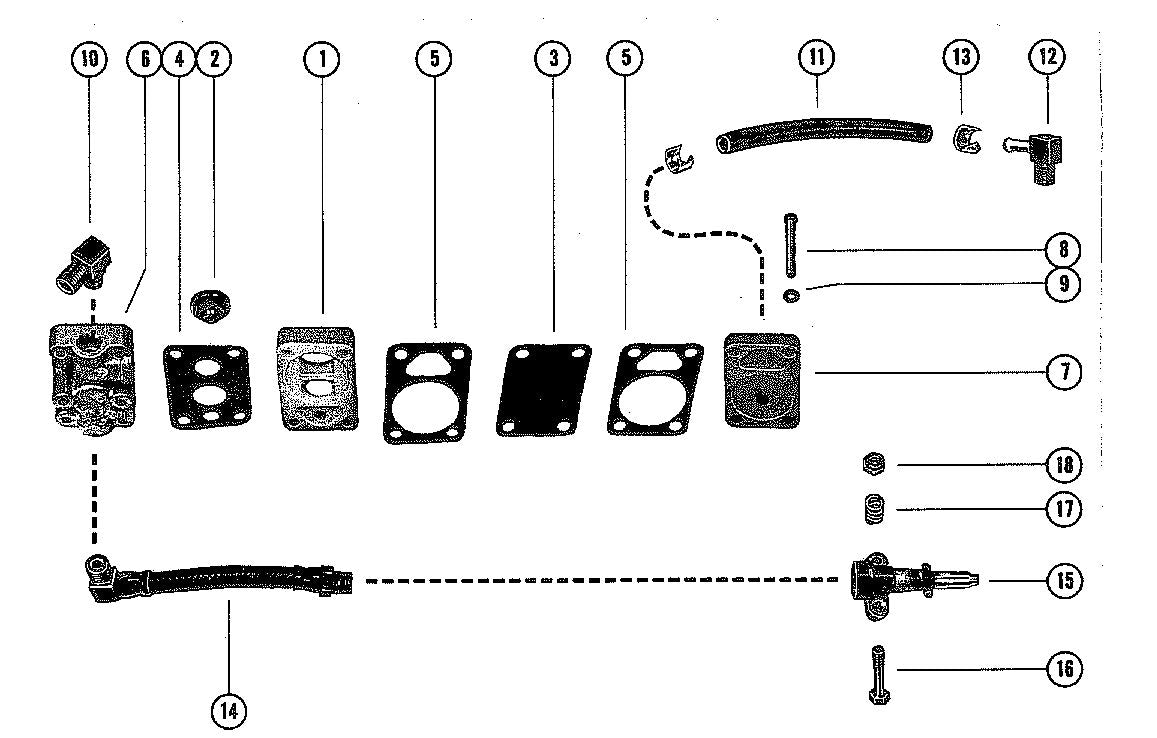 Mercury 40 (1 CYL.) FUEL PUMP ASSEMBLY (40) Diagram
